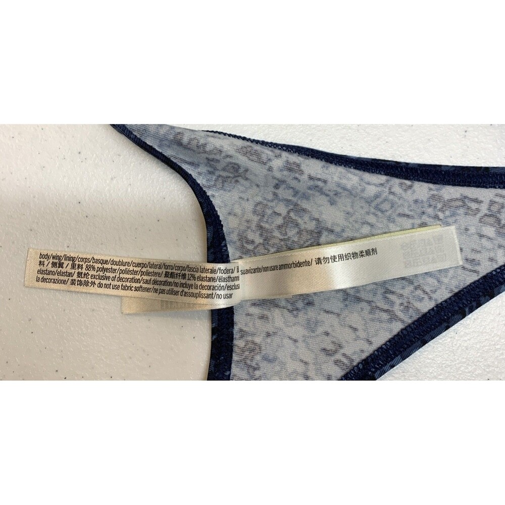 Victoria’s Secret PINK Ultimate Lightly Lined Twist Sports Bra Medium Blue Snake - Picture 5 of 7